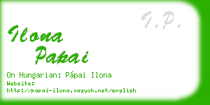 ilona papai business card