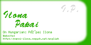 ilona papai business card